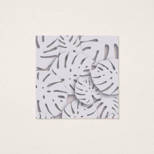 Elegante Monstera Leaf Earring Display Card (Rückseite)