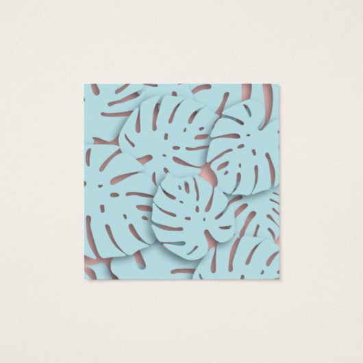 Elegante Monstera Leaf Earring Display Card (Rückseite)