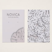 Elegante Monstera Leaf Earring Display Card (Vorne & Hinten)