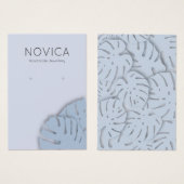 Elegante Monstera Leaf Earring Display Card (Vorne & Hinten)