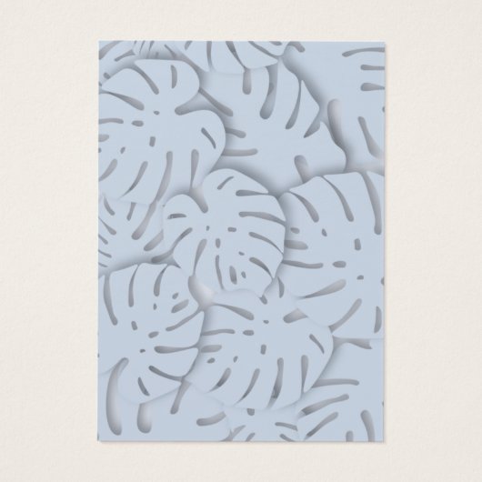Elegante Monstera Leaf Earring Display Card (Rückseite)