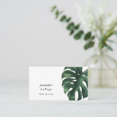 Elegante Monstera Visitenkarte (Stehend Vorderseite)