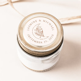 Elegante Monte und Sterne Gastgeschenk Hochzeit Runder Aufkleber