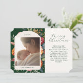 Elegante Moody Botanical Year in Review Card Einladung (Stehend Vorderseite)