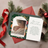 Elegante Moody Botanical Year in Review Card Einladung