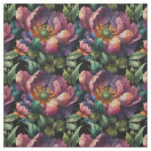 Elegante Moody Dunkelrosa Blüte Stoff (Muster)