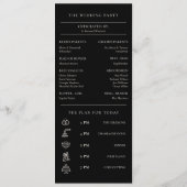 Elegante Moody Herbst Wildblume Hochzeit Programm (Rückseite)