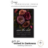 Elegante Moody Mutes Rost & Burgund Blumenhochzeit Save The Date