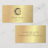 Elegante Moon Sun Gold Confetti Yoga Studio Visitenkarte (Vorne/Hinten)