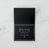 Elegante Moonlit Beach Wedding Dankeskarte (Innenseite)