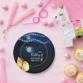 Elegante Moonlit Beach Wedding Pappteller (Party)