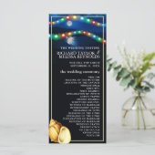 Elegante Moonlit Beach Wedding Programm (Stehend Vorderseite)