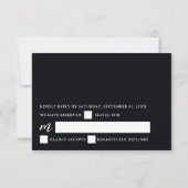 Elegante Moonlit Beach Wedding RSVP Karte (Rückseite)