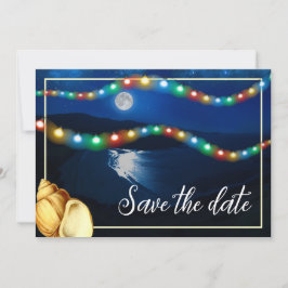 Elegante Moonlit Beach Wedding Save The Date