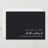 Elegante Moonlit Beach Wedding Save The Date (Rückseite)