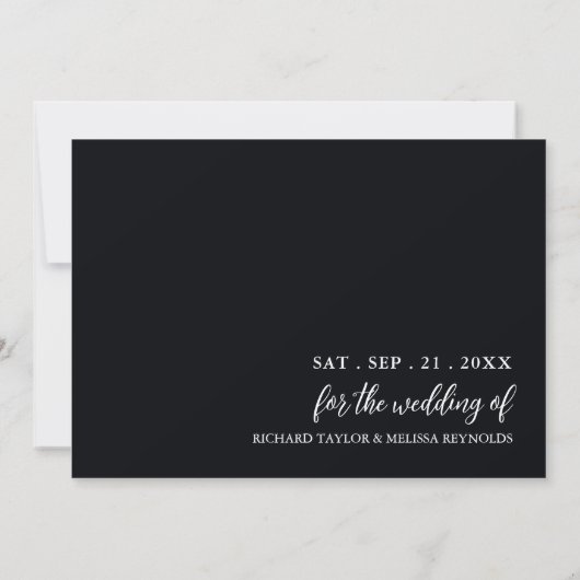 Elegante Moonlit Beach Wedding Save The Date (Rückseite)