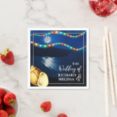 Elegante Moonlit Beach Wedding Serviette (Beispiel)