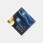 Elegante Moonlit Beach Wedding Serviette (Ecke)