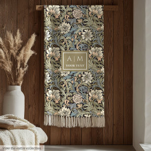 Elegante Morris inspirierte Pimpernel Art Nouveau Fleecedecke