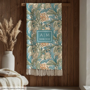 Elegante Morris inspirierte Pimpernel Art Nouveau Fleecedecke