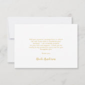 Elegante Mortar Board Imitate Gold Abschluss Dankeskarte (Rückseite)