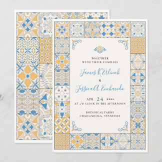 Elegante Mosaiksteine Illustrierte Einladung zur H