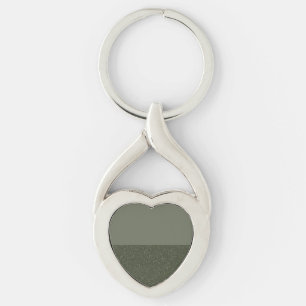 Elegante Moss Green Heart Keychain - Anpassbar Schlüsselanhänger