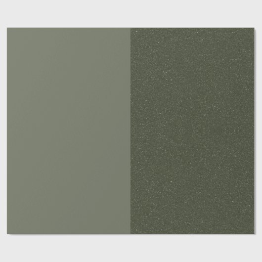 Elegante Moss Green Split Geschenkwrap - Anpassbar Geschenkpapier (Flach)