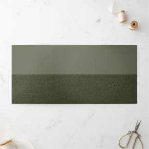 Elegante Moss Green Trifold Einladung - Anpassen