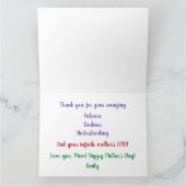 Elegante Most Perfect Mother Phantastische Liebe Karte (Innenseite)