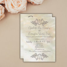 Elegante Mother-of-Pearl Peach Wedding