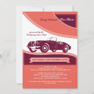 Elegante Motorcar-Autosalon-Ankündigung/Einladung Einladung