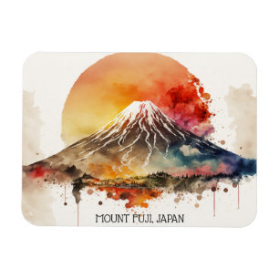 Elegante Mount Fuji Japan Malerei Magnet