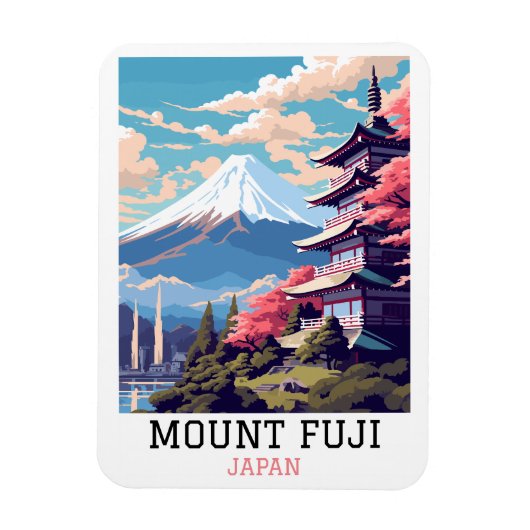 Elegante Mount Fuji Japan Reisen Kunst Magnet (Vertikal)