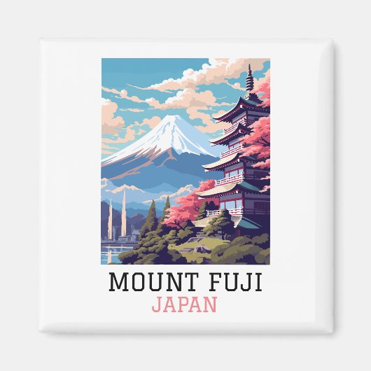 Elegante Mount Fuji Japan Reisen Kunst Magnet (Vorne)
