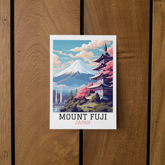 Elegante Mount Fuji Japan Reisen Kunst Postkarte