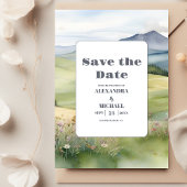 Elegante Mountain Meadow Wedding Save The Date