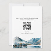 Elegante Mountains Forest Engagement Party QR Code Einladung (Rückseite)