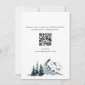 Elegante Mountains Forest Wedding QR Code Einladung (Rückseite)