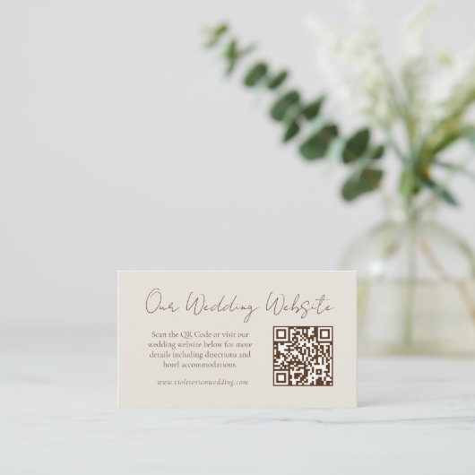 Elegante Mountains QR Code Einschließungskarte Begleitkarte (Stehend Vorderseite)