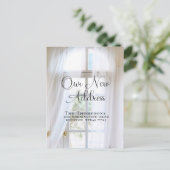 Elegante Moving Ankündigung Neue Adresse Postkarte (Stehend Vorderseite)