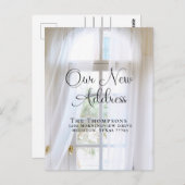 Elegante Moving Ankündigung Neue Adresse Postkarte (Vorne/Hinten)