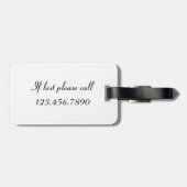 Elegante Mr. und Mrs. Name Black Wedding Gepäckanhänger (Rückseite horizontal)