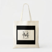Elegante Mr. und Mrs. Name Black Wedding Tragetasche (Vorne)