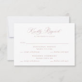 Elegante Multi Event Wedding Probe RSVP Card Einladung (Vorderseite)