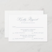Elegante Multi Event Wedding Probe RSVP Card Einladung (Vorne/Hinten)