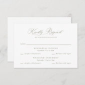 Elegante Multi Event Wedding Probe RSVP Card Einladung (Vorne/Hinten)
