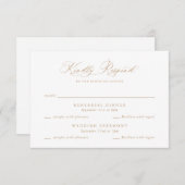 Elegante Multi Event Wedding Probe RSVP Card Einladung (Vorne/Hinten)