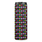 Elegante Multicolor Edelsteine auf schwarz Thermosbecher (Rückseite)