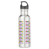 Elegante Multicolor Gemstones Edelstahlflasche (Rückseite)